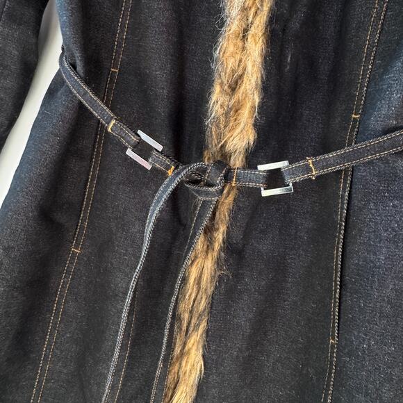 Vintage Express Denim  with Faux Fur Trim Penny Lane jacket - Picture 12 of 12